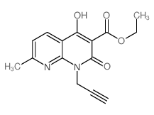Ethyl 4-hydroxy-7-methyl-2-oxo-1-(prop-2-yn-1-yl)-1,2-dihydro-1,8-naphthyridine-3-carboxylate Structure