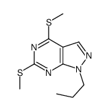 4,6-bis(methylsulfanyl)-1-propylpyrazolo[3,4-d]pyrimidine Structure