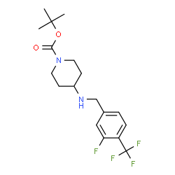 tert-Butyl 4-[3-fluoro-4-(trifluoromethyl)benzylamino]piperidine-1-carboxylate Structure