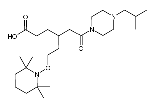 6-(4-isobutylpiperazin-1-yl)-6-oxo-4-(2-((2,2,6,6-tetramethylpiperidin-1-yl)oxy)ethyl)hexanoic acid结构式