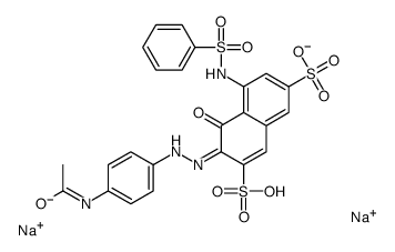 disodium 3-[[4-(acetylamino)phenyl]azo]-4-hydroxy-5-[(phenylsulphonyl)amino]naphthalene-2,7-disulphonate Structure
