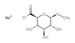 1-O-甲基-β-D-葡萄糖醛酸钠盐结构式