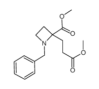 1-苄基-2-(3-甲氧基-3-氧丙基)氮杂环丁烷-2-羧酸甲酯结构式