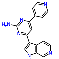 4-(4-Pyridinyl)-6-(1H-pyrrolo[2,3-c]pyridin-3-yl)-2-pyrimidinamine Structure