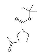 (3S)-3-乙酰基吡咯烷-1-羧酸叔丁酯结构式
