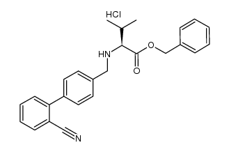 (S)-2-[(2'-cyanobiphenyl-4-ylmethyl)amino]-3-methylbutyric acid benzyl ester hydrochloride结构式