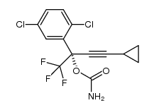 (S)-carbamic acid cyclopropyl-(2,5-dichloro-phenyl)-trifluoromethyl-prop-2-ynyl ester结构式