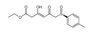 ethyl (+)(R) 1-(p-tolylsulfinyl) 2,4-dioxo hexanoate结构式