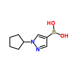 (1-Cyclopentyl-1H-pyrazol-4-yl)boronic acid Structure