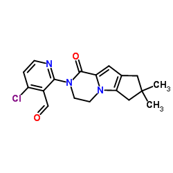 4-Chloro-2-(7,7-dimethyl-1-oxo-3,4,7,8-tetrahydro-1H-cyclopenta[4,5]pyrrolo[1,2-a]pyrazin-2(6H)-yl)nicotinaldehyde结构式