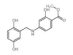 Benzoic acid,4-[[(2,5-dihydroxyphenyl)methyl]amino]-2-hydroxy-, methyl ester Structure
