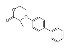 ethyl (2S)-2-(4-phenylphenoxy)propanoate结构式