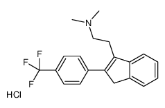 N,N-dimethyl-2-[2-[4-(trifluoromethyl)phenyl]-3H-inden-1-yl]ethanamine,hydrochloride结构式