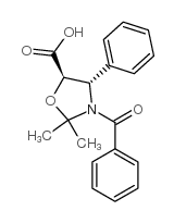 (4S,5R)-3-苯甲酰基-2,2-二甲基-4-苯基氧氮杂环戊烷-5-甲酸结构式