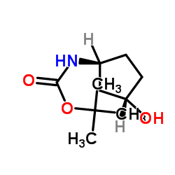 N-[(1S,3S)-3-羟基环戊基]氨基甲酸叔丁酯结构式