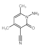 1-氨基-4,6-二甲基-2-氧代-1,2-二氢吡啶-3-甲腈结构式