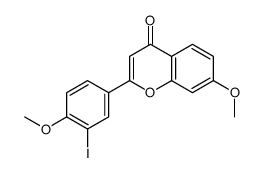 2-(3-iodo-4-methoxyphenyl)-7-methoxychromen-4-one结构式