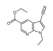 Ethyl 3-cyano-1-ethyl-1H-pyrrolo[2,3-b]pyridine-5-carboxylate Structure
