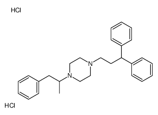 1-(3,3-diphenylpropyl)-4-(1-phenylpropan-2-yl)piperazine,dihydrochloride Structure