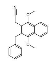 2-Benzyl-3-(cyanomethyl)-1,4-dimethoxynaphthalene Structure