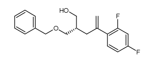 (S)-2-((benzyloxy)methyl)-4-(2,4-difluorophenyl)pent-4-en-1-ol结构式
