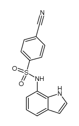 4-cyano-N-(1H-indole-7-yl)benzenesulfonamide结构式