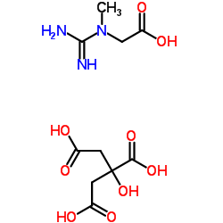2-(1-Methylguanidino)acetic acid compound with 2-hydroxypropane-1,2,3-tricarboxylic acid (1:1)结构式