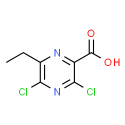 3,5-二氯-6-甲基吡嗪-2-羧酸结构式