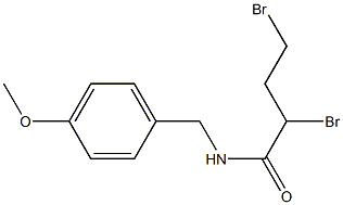 2,4-二溴-N-(4-甲氧基苄基)丁酰胺结构式