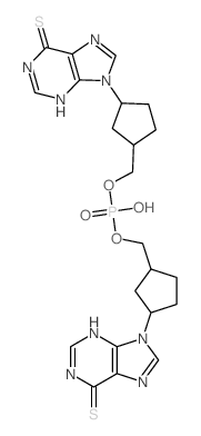 bis[[3-(6-sulfanylidene-3H-purin-9-yl)cyclopentyl]methoxy]phosphinic acid Structure
