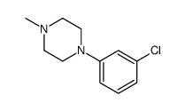 1-(3-氯苯基)-4-甲基哌嗪结构式