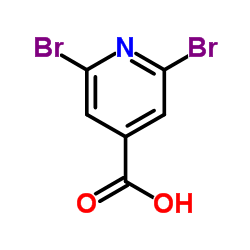 2,6-二溴吡啶-4-羧酸结构式