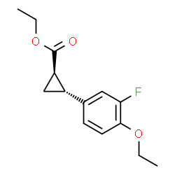 ethyl (1S,2S)-rel-2-(4-ethoxy-3-fluorophenyl)cyclopropane-1-carboxylate Structure