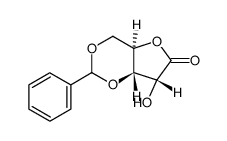 3,5-O-Benzylidene-D-ribonic Acid γ-Lactone结构式