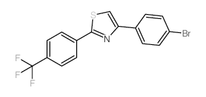 4-(4-溴苯基)-2-[4-三氟甲基苯基]噻唑结构式
