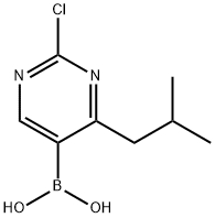 2-Chloro-4-(iso-butyl)pyrimidine-5-boronic acid Structure