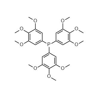 三(3,4,5-三甲氧基苯基)膦结构式