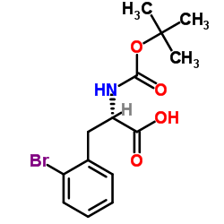 Boc-D-2-溴苯丙氨酸结构式