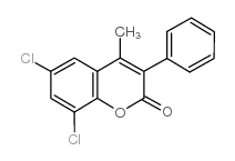 6,8-二氯-4-甲基-3-苯基香豆素结构式