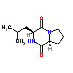 环(L-脯氨酰-L-亮氨酰)结构式