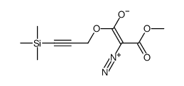 2-diazonio-1-methoxy-3-oxo-3-(3-trimethylsilylprop-2-ynoxy)prop-1-en-1-olate结构式
