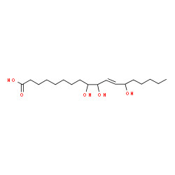 9,10,13-Trihydroxy-11-octadecenoic acid结构式