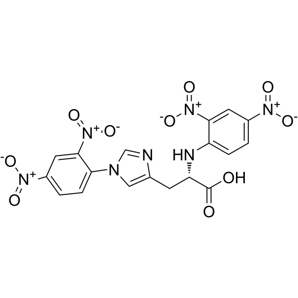 L-Histidine,N,1-bis(2,4-dinitrophenyl)- Structure
