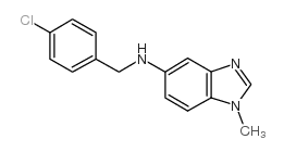 (4-氯苄基)-(1-甲基-1H-苯并咪唑-5-基)-胺结构式