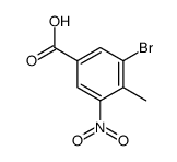 3-溴-4-甲基-5-硝基苯甲酸结构式