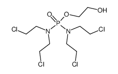2-hydroxyethyl N,N,N',N'-tetrakis(2-chloroethyl)phosphorodiamidate结构式