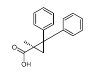 (1R)-1-methyl-2,2-diphenylcyclopropane-1-carboxylic acid结构式