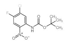 (5-氯-4-氟-2-硝基苯基)氨基甲酸叔丁酯结构式