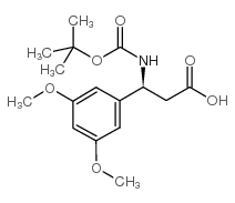 Boc-(S)-3-Amino-3-(3,5-dimethoxy-phenyl)-propionic acid结构式
