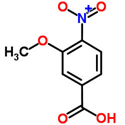 3-甲氧基-4-硝基苯甲酸结构式